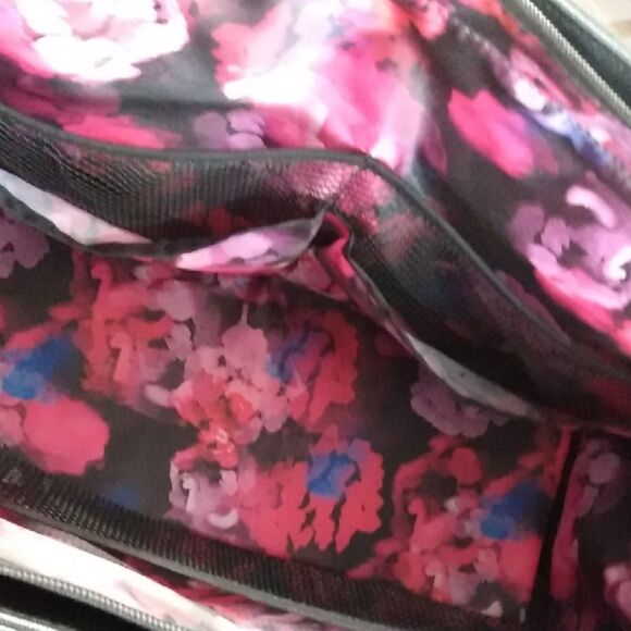 Large Mary Kay Bag/ Tote Black With Pink Floral Inside - Picture 3 of 16